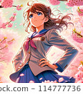 高中女生迎接春天 114777736