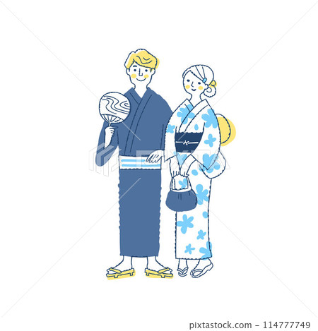 Young couple in yukata 114777749