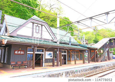 Scenery of Obasute Station, Chikuma City, Nagano Prefecture 114778052