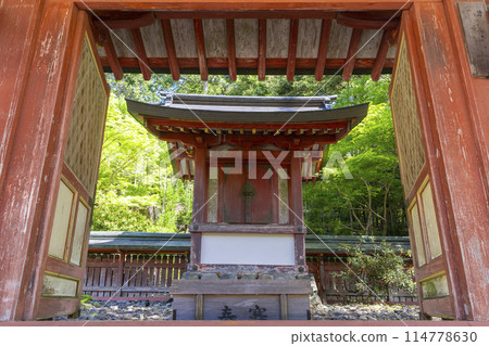 Fresh greenery in Kyoto: Takaosan Jingoji Temple, Wake no Mausoleum 114778630