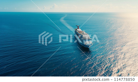 Cruise Ship Sailing in the Ocean 114778850