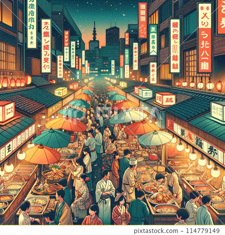 Illustration, retro, material Illustration, retro, material 114779149