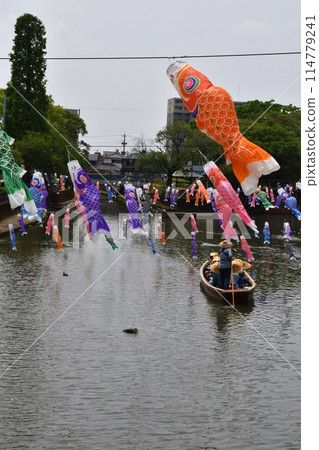 Carp streamers on a clear day in Tochigi 114779241
