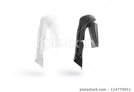 Blank white female niqab mockup, profile view 114779951