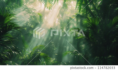 Lush Forest Filled With Green Plants Lush Forest Filled With Green Plants 114782033
