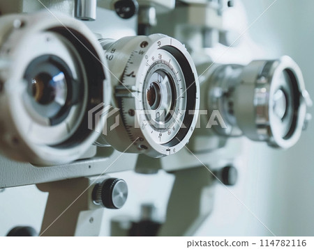 Ophthalmologic medical equipment in eye hospital close up. 114782116