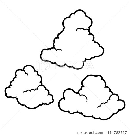 Collection of clouds. Cartoon cute image of sky. Collection of clouds. Cartoon cute image of sky. 114782717