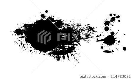 Abstract black blot object. Vector illustration 114783081