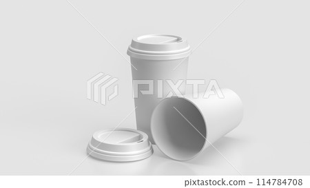 The Coffee paper cup for hot drink concept 3d rendering. The Coffee paper cup for hot drink concept 3d rendering. 114784708