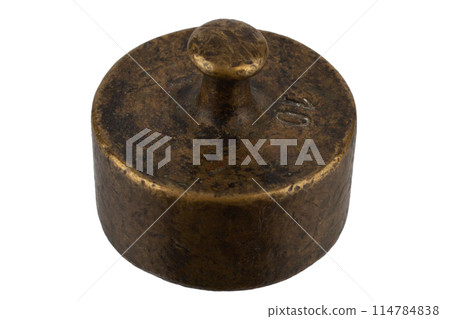 Old rusty bronze scale weights Old rusty bronze scale weights 114784838