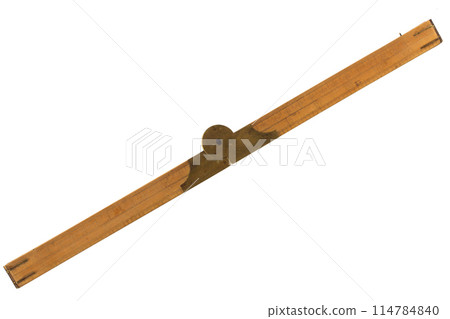 Vintage old folding ruler. Vintage old folding ruler. 114784840