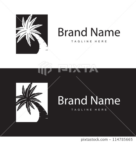Coconut Tree Logo Design, Beach Plant Vector, Palm Tree Summer, Illustration Template Coconut Tree Logo Design, Beach Plant Vector, Palm Tree Summer, Illustration Template 114785665