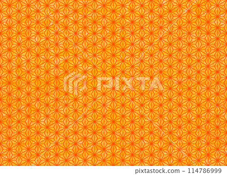 Autumn colored double hemp leaf pattern seamless background 114786999