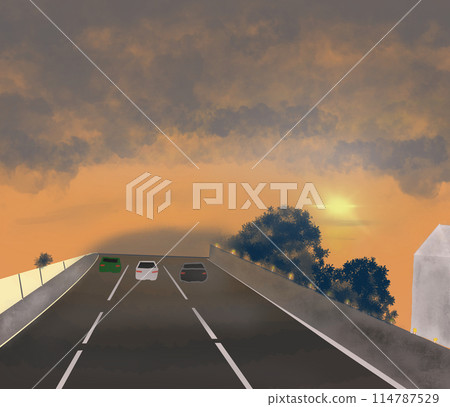 黃昏的高速公路 黃昏的高速公路 114787529