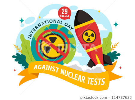 International Day Against Nuclear Tests Vector Illustration for August 29 Features a Earth, and Rocket Bomb in a Flat Style Cartoon Background International Day Against Nuclear Tests Vector Illustration for August 29 Features a Earth, and Rocket Bomb in a Flat Style Cartoon Background 114787623