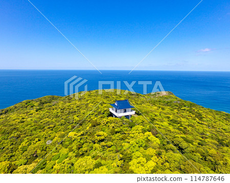 Amami Oshima, Gamouzaki Tourist Park, Observatory, Aerial view Amami Oshima, Gamouzaki Tourist Park, Observatory, Aerial view 114787646