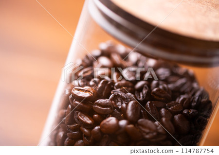 Coffee beans in a jar Coffee beans in a jar 114787754