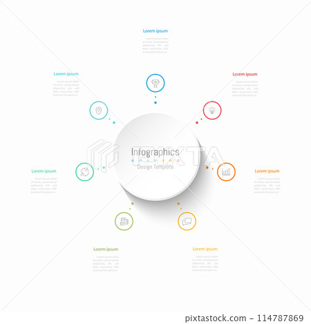 Infographic 7 options design elements for your business data. Vector Illustration. Infographic 7 options design elements for your business data. Vector Illustration. 114787869