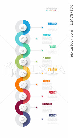 Infographic 9 options design elements for your business data. Vector Illustration. Infographic 9 options design elements for your business data. Vector Illustration. 114787870