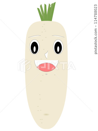 A simple and cute "radish" smile A simple and cute "radish" smile 114788023