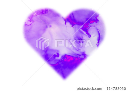 Watercolor heart 114788030