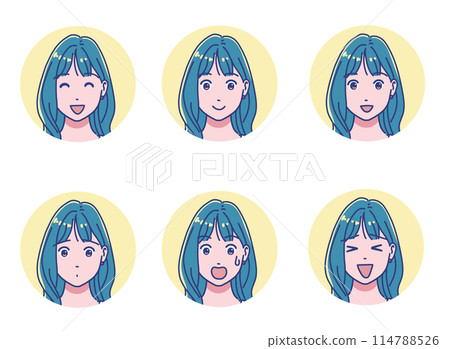 動漫觸摸女孩圖示集 114788526