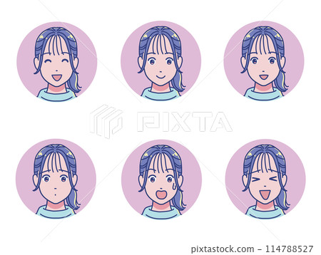 動漫觸摸女孩圖示集 114788527