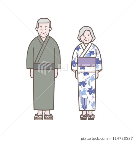 Senior in Yukata appearance 114788587