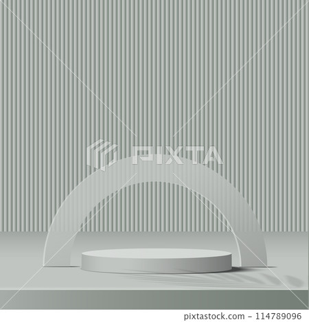 3d white color podium and minimal white wall scene Vector 3d white color podium and minimal white wall scene Vector 114789096