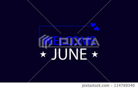 Stylish June Text Illustrations for a Fashionable Start 114789340