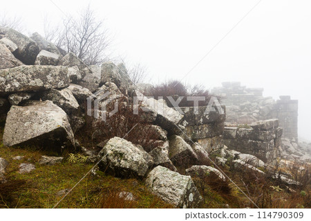 The ruins of an ancient amphitheater in Sagalassos, Turkey. 114790309