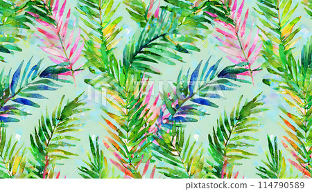 熱帶植物圖案背景 114790589