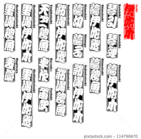 Isaki Label Sticker Roman Alphabet Isaki Label Sticker Roman Alphabet 114790670