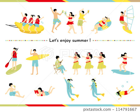 人們享受夏天 114791667