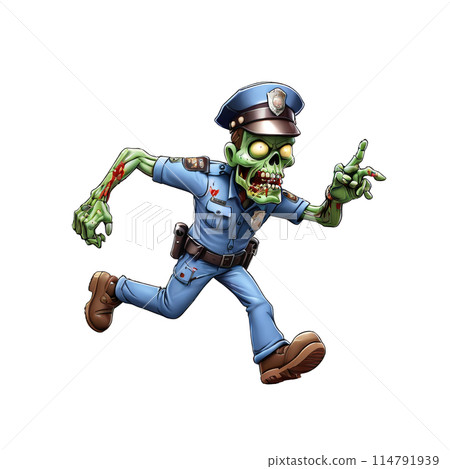 殭屍插畫透明背景素材 114791939