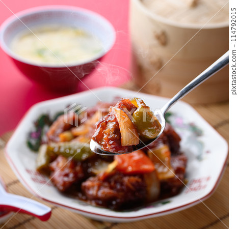 Sweet and sour pork (Subuta) Chinese food Sweet and sour pork (Subuta) Chinese food 114792015