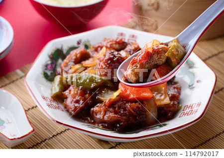 Sweet and sour pork (Subuta) Chinese food Sweet and sour pork (Subuta) Chinese food 114792017