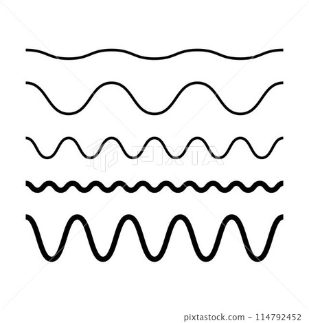 Wave line, abstract zigzag curves, seamless pattern texture design element illustration for background graphic Wave line, abstract zigzag curves, seamless pattern texture design element illustration for background graphic 114792452