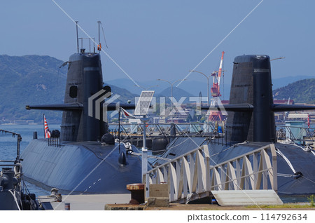晴天的海上自衛隊吳基地(潛水艇) 晴天的海上自衛隊吳基地(潛水艇) 114792634