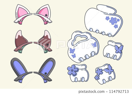Girlish hair accessories collection 114792713