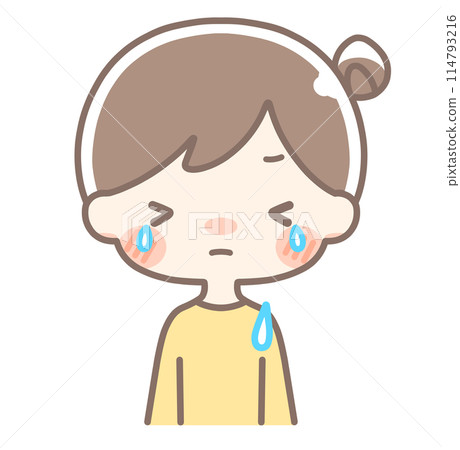 上半身| 哭泣的女人插畫| 髮髻 上半身| 哭泣的女人插畫| 髮髻 114793216