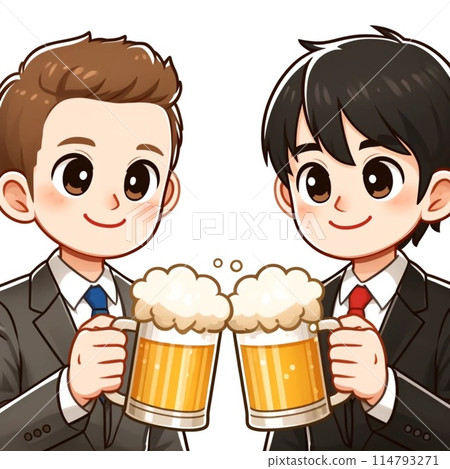 A business toast toast with draft beer 114793271