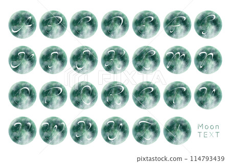 Fantastic moon alphabet 114793439