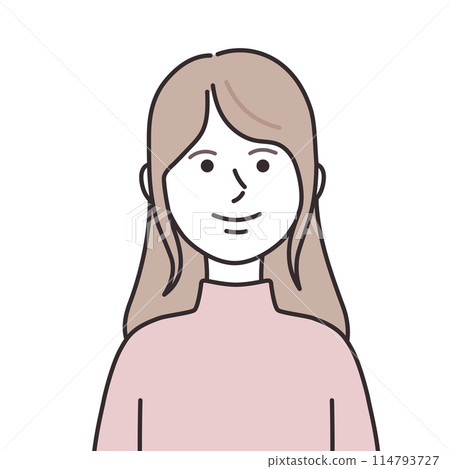 穿著高領毛衣的長髮女人 穿著高領毛衣的長髮女人 114793727