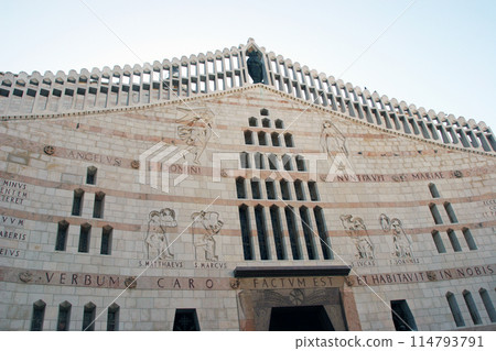 The Basilica of the Annunciation in Nazareth, Israel, stands on the site where the archangel Gabriel announced to Mary the forthcoming birth of Jesus The Basilica of the Annunciation in Nazareth, Israel, stands on the site where the archangel Gabriel announced to Mary the forthcoming birth of Jesus 114793791
