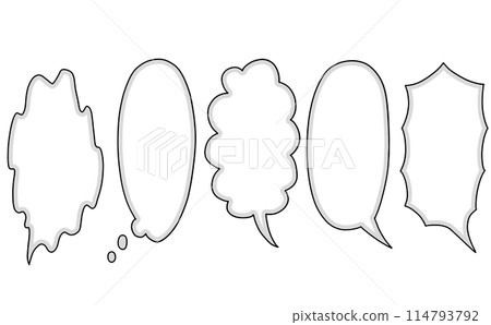Loose and simple vertical speech bubble set, solid color Loose and simple vertical speech bubble set, solid color 114793792
