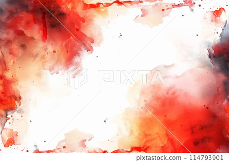 Watercolor frame with the image of fire and flames (background/wallpaper) Watercolor frame with the image of fire and flames (background/wallpaper) 114793901