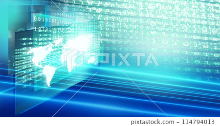 Digital binary code background - data and Internet concept series 114794013