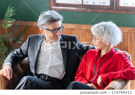 時尚的時尚高級夫婦 時尚的時尚高級夫婦 114794413