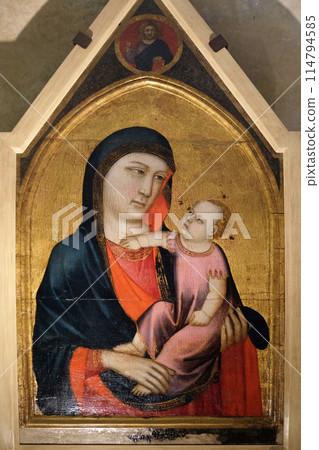 Madonna and Child, by San Martino alla Palma, Basilica di Santa Croce (Basilica of the Holy Cross) - famous Franciscan church in Florence, Italy 114794585